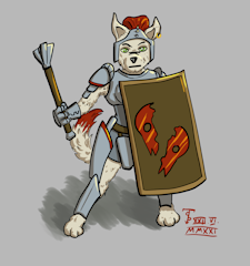 Prisca, gnoll warrior