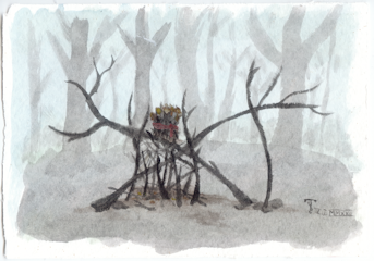 The woods and the god