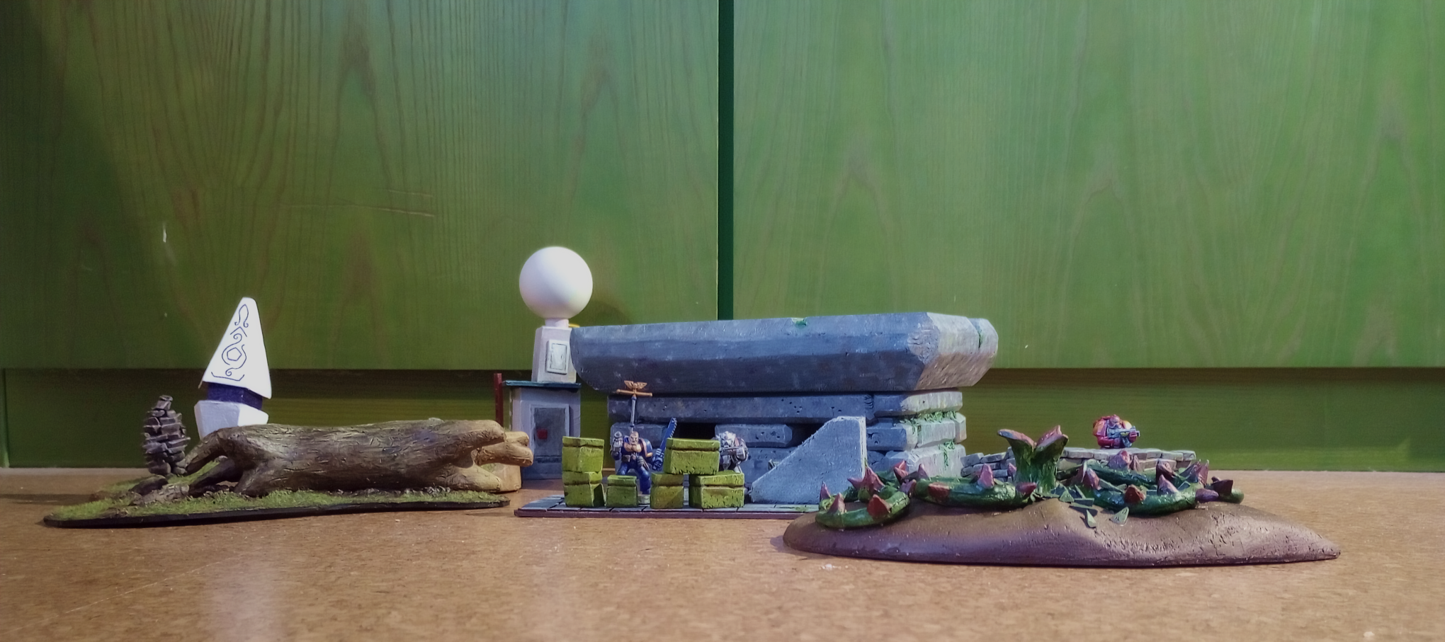 Miniature scatter terrain for the Warhammer 40k table top game.